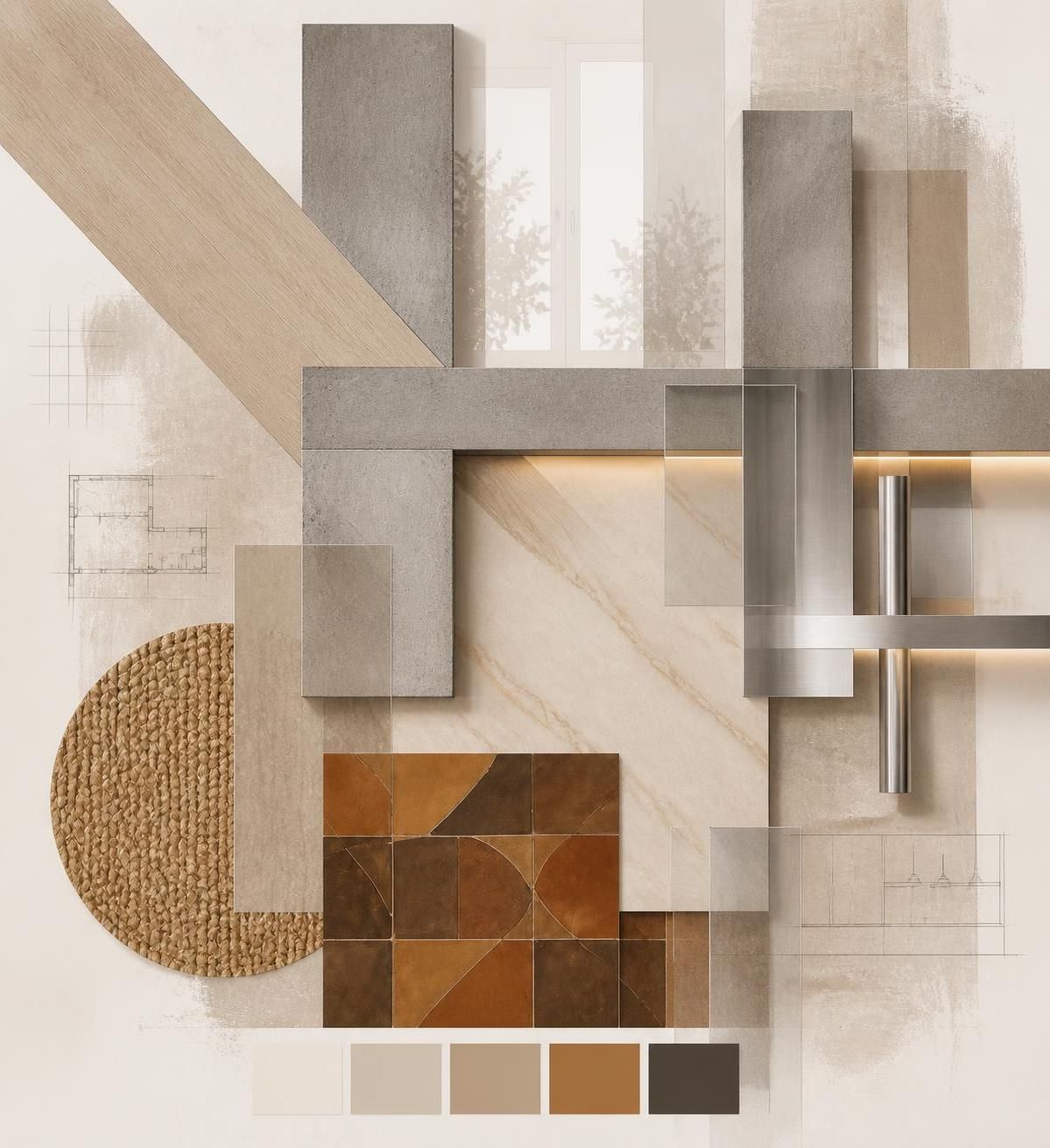 Interiors Aced Project Concrete Light Moodboard
